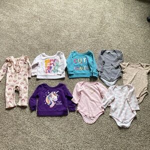 8 Piece girl tops  bundle